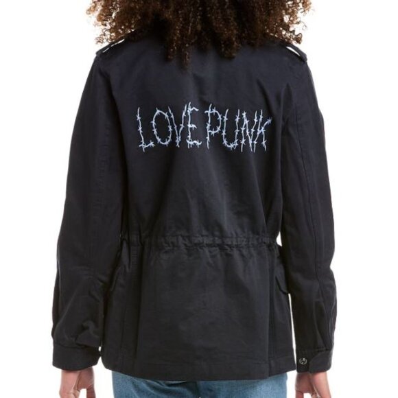 ZADIG & VOLTAIRE Chic Love Punk Kayak Washed Blk Jacket Sz M NWT $598!! - Picture 2 of 9